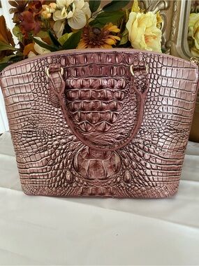 Brahmin Dusty Rose medium Duxbury with matching wallet,EUC